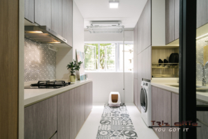 kitchen wood white grey